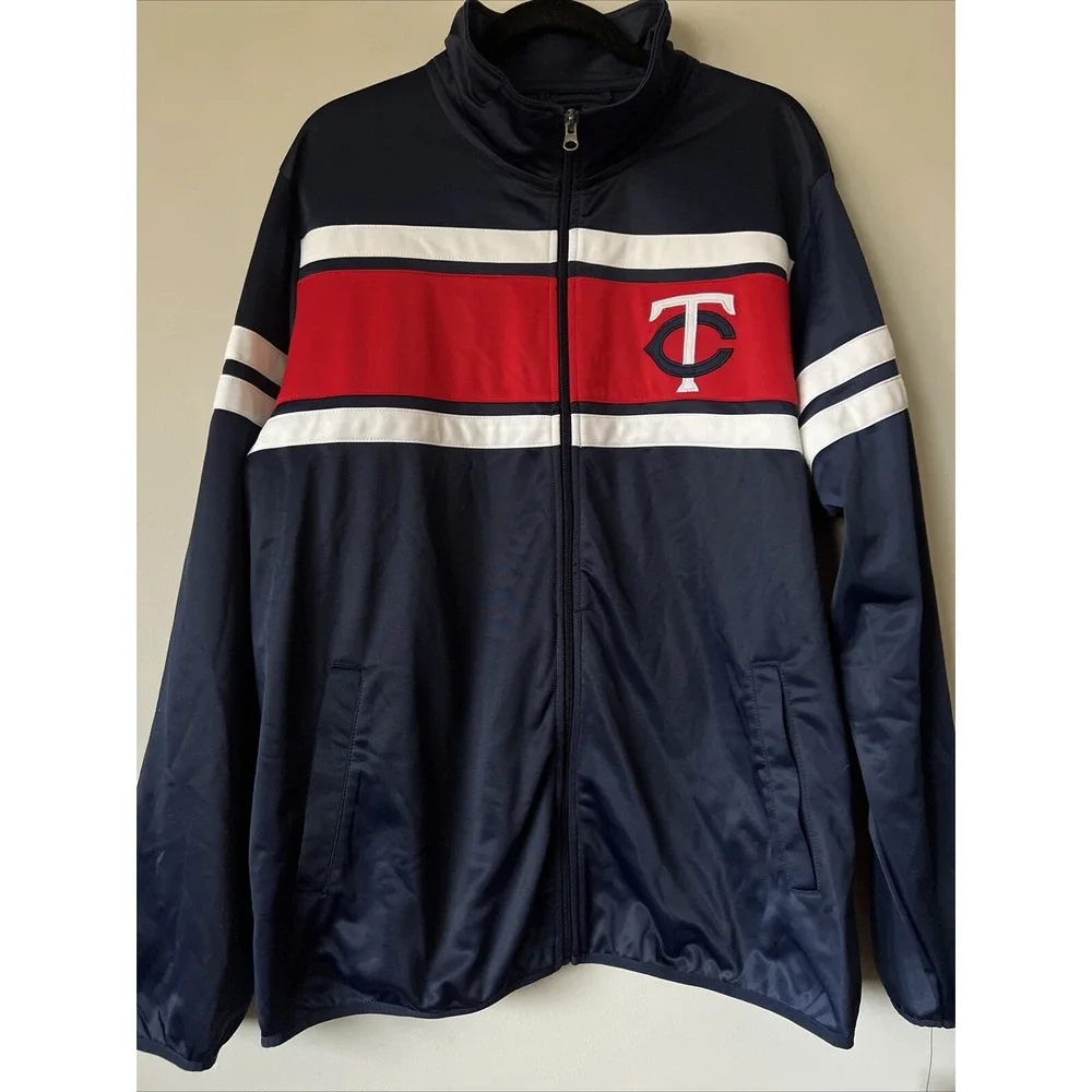 Men's Minnesota Twins G-III Sports by Carl Banks Full-Zip Track Jacket Size XL